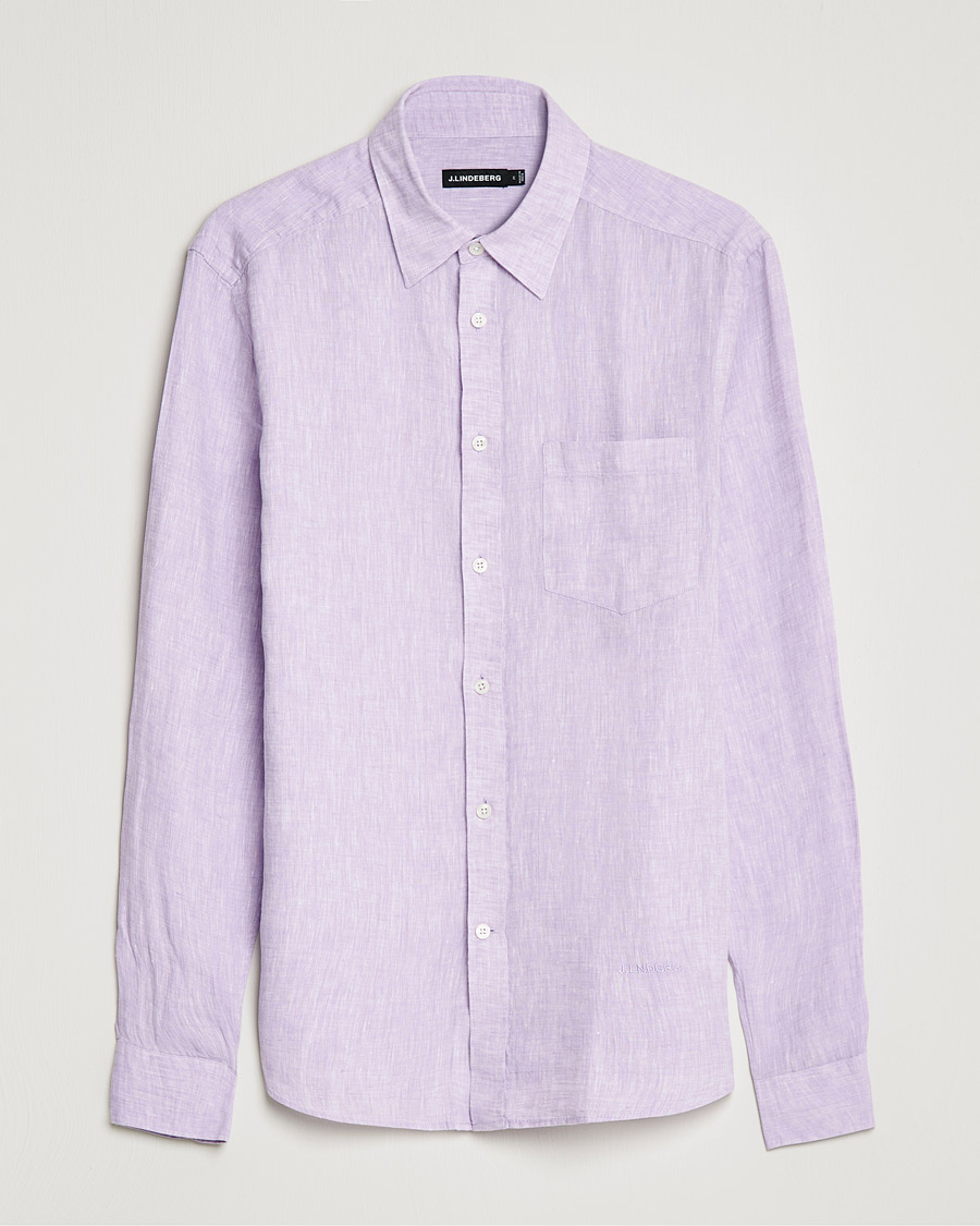 Heren | Overhemden | J.Lindeberg | Linen Melange Slim Shirt Rhapsody