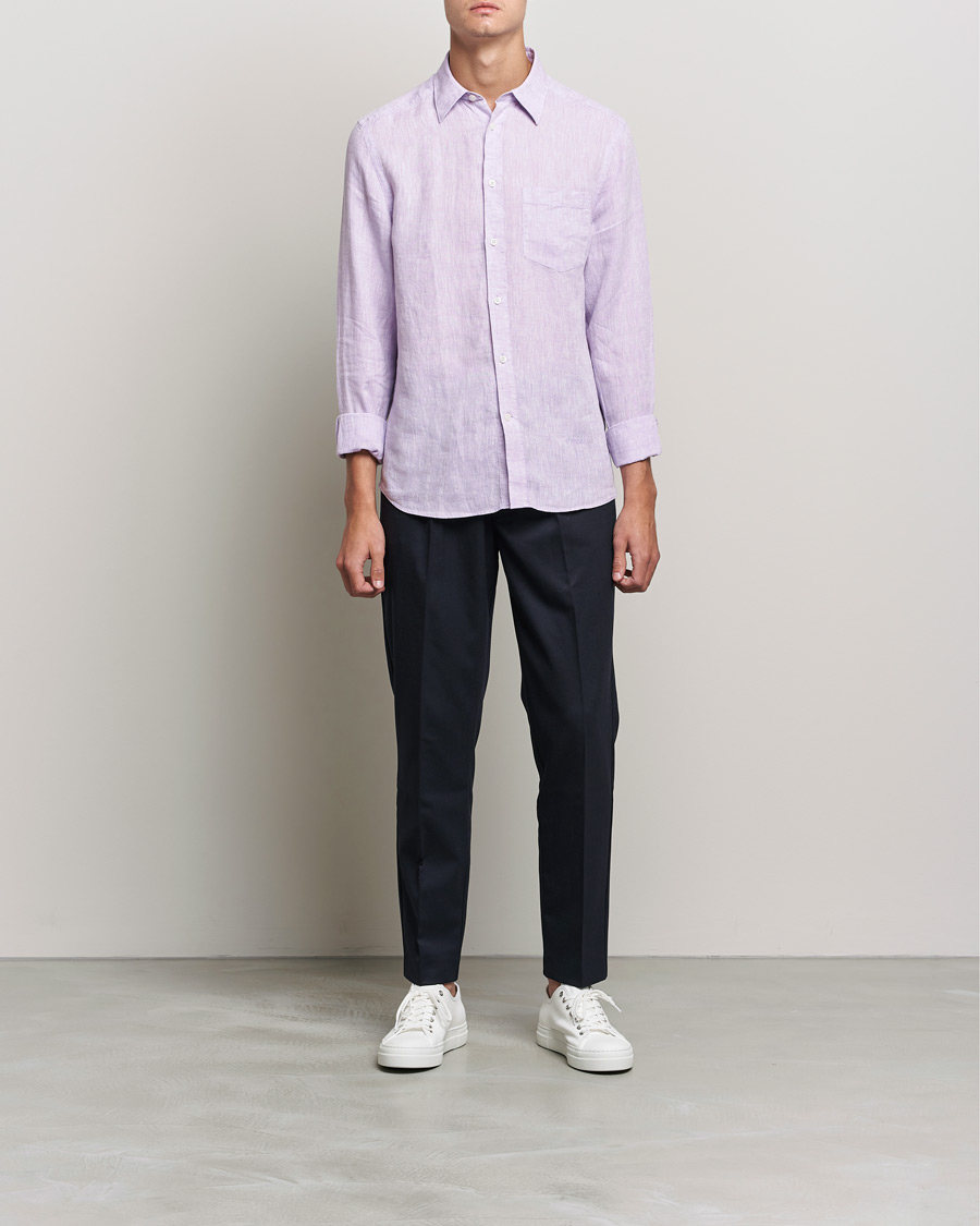 Heren | Overhemden | J.Lindeberg | Linen Melange Slim Shirt Rhapsody