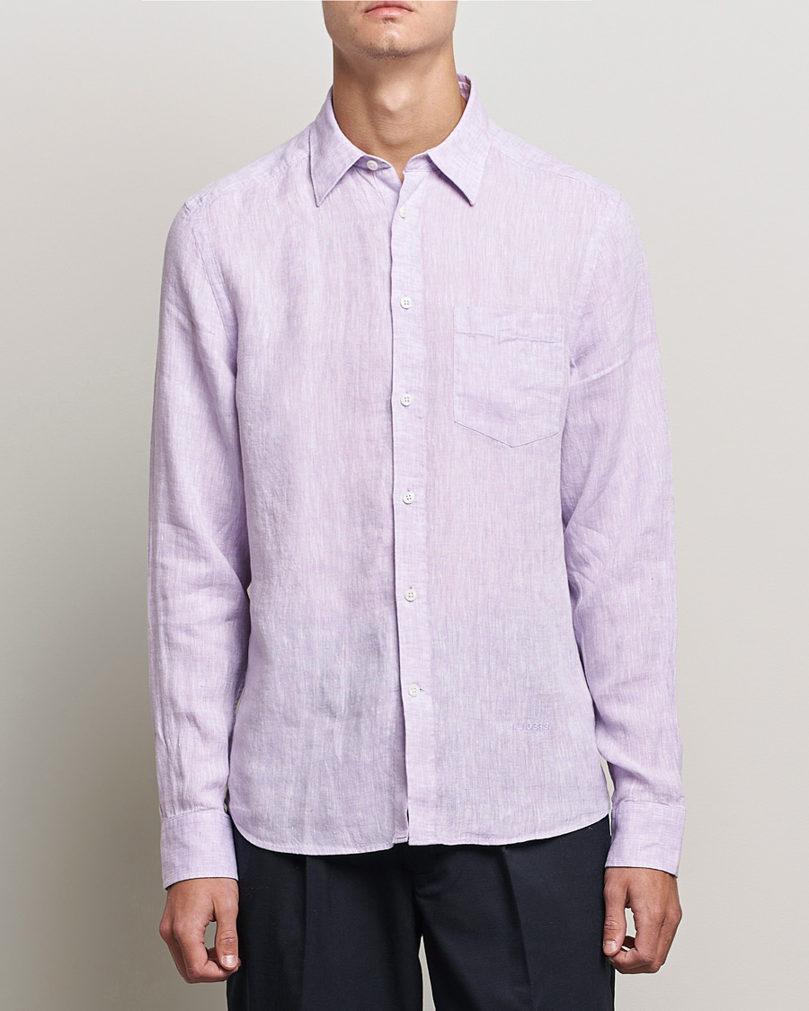 Heren | Overhemden | J.Lindeberg | Linen Melange Slim Shirt Rhapsody
