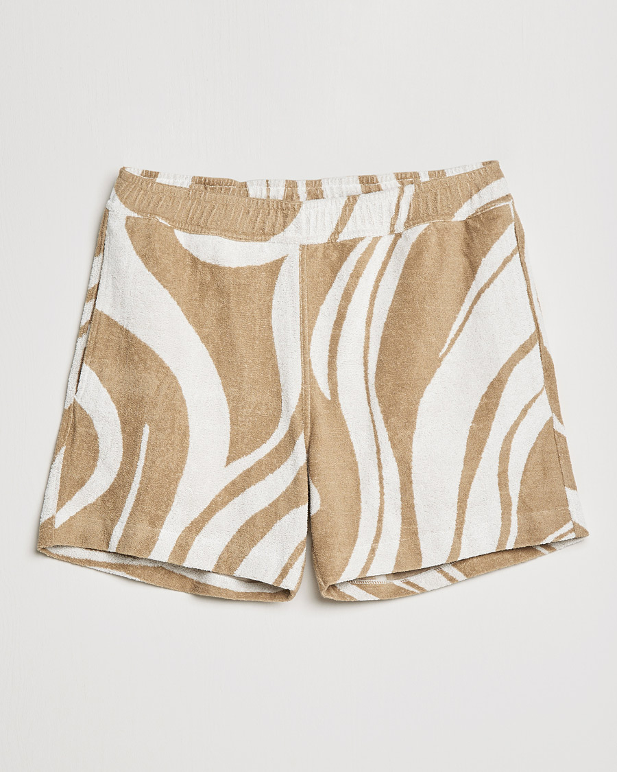 Heren | Korte broek | J.Lindeberg | Bolt Toweling Jacquard Shorts Safari Beige