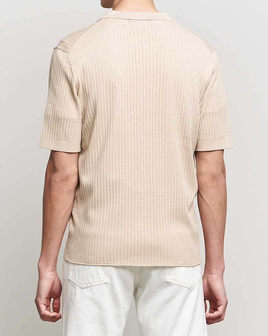 Heren | Overhemden | J.Lindeberg | Skyler Rayon Silk Knit Shirt Safari Beige
