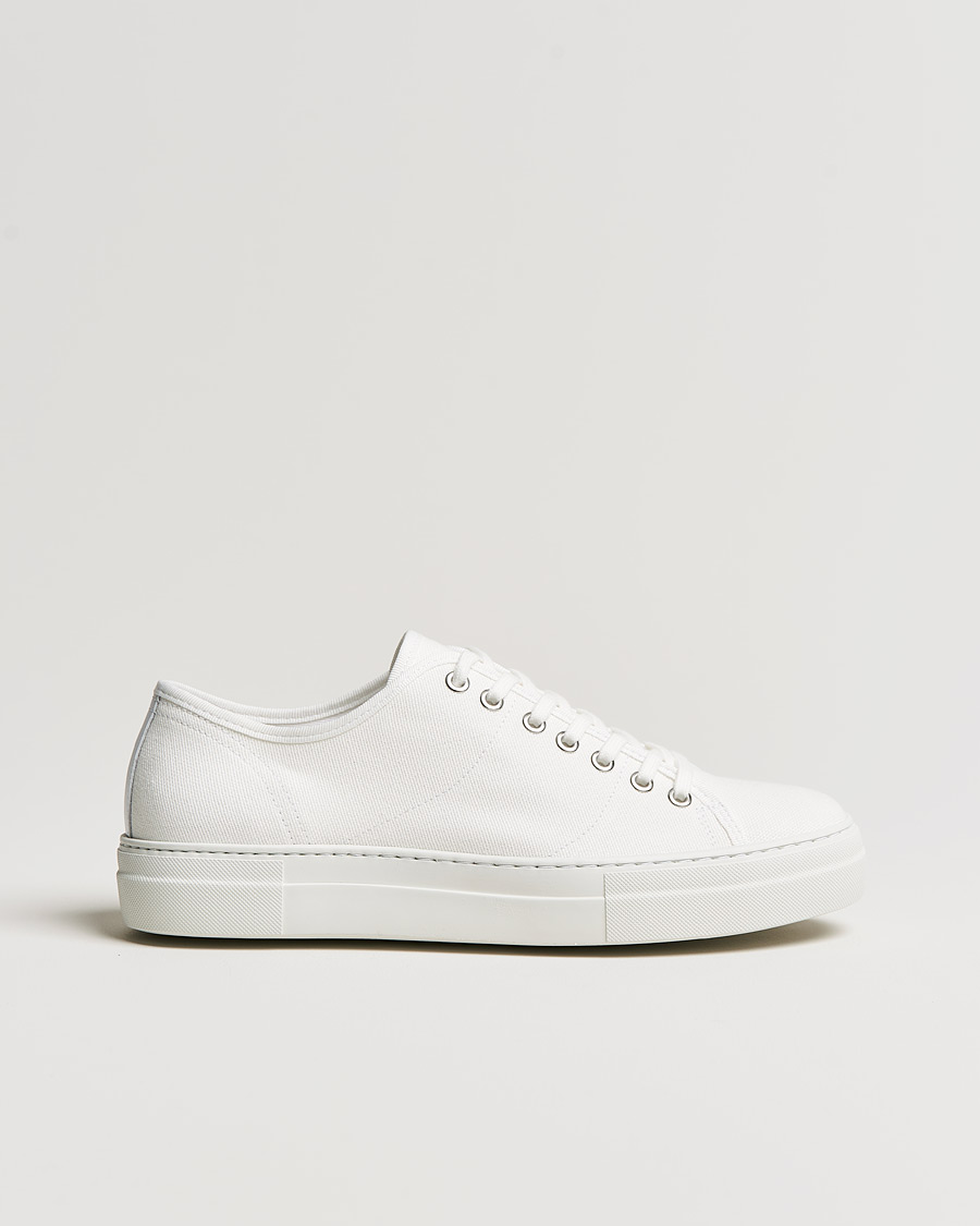 Heren | J.Lindeberg Art Signature Canvas Sneaker White | J.Lindeberg | Art Signature Canvas Sneaker White
