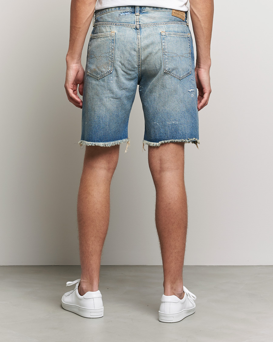 Heren | Korte broek | Polo Ralph Lauren | Shredded Denim Shorts Blue