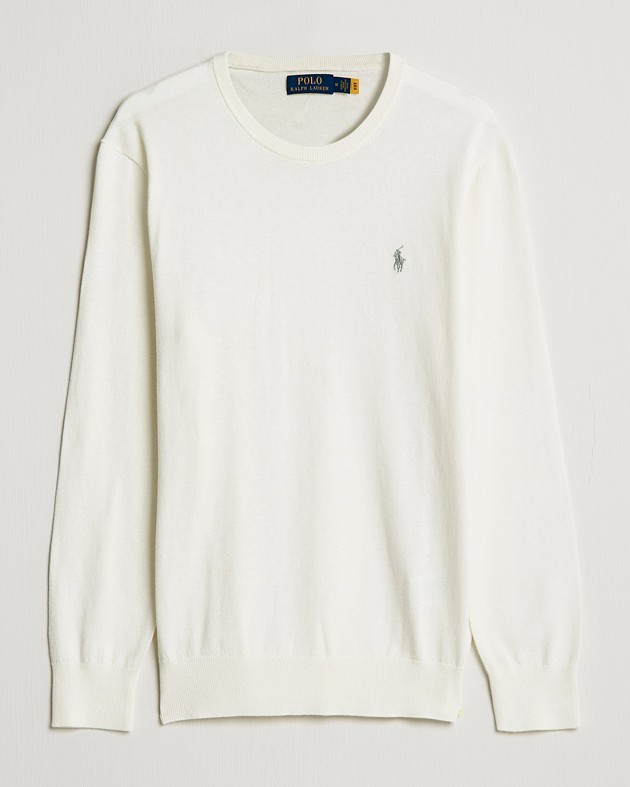 Heren | Truien | Polo Ralph Lauren | Cotton/Cashmere Crew Neck Pullover Deckwash White