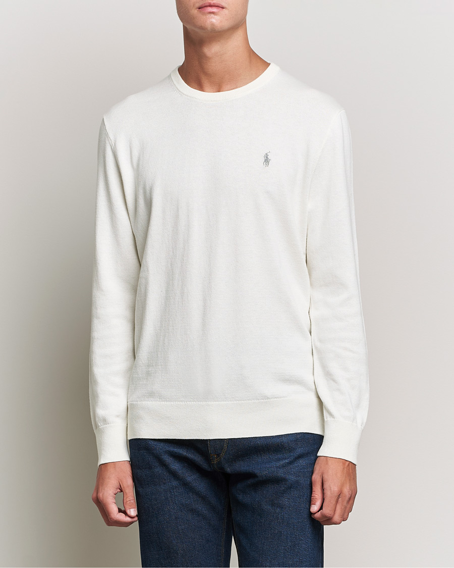Heren | Truien | Polo Ralph Lauren | Cotton/Cashmere Crew Neck Pullover Deckwash White
