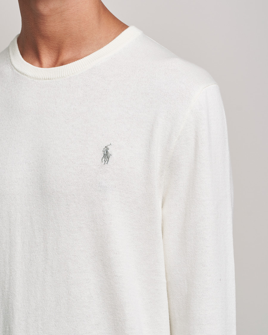 Heren | Truien | Polo Ralph Lauren | Cotton/Cashmere Crew Neck Pullover Deckwash White