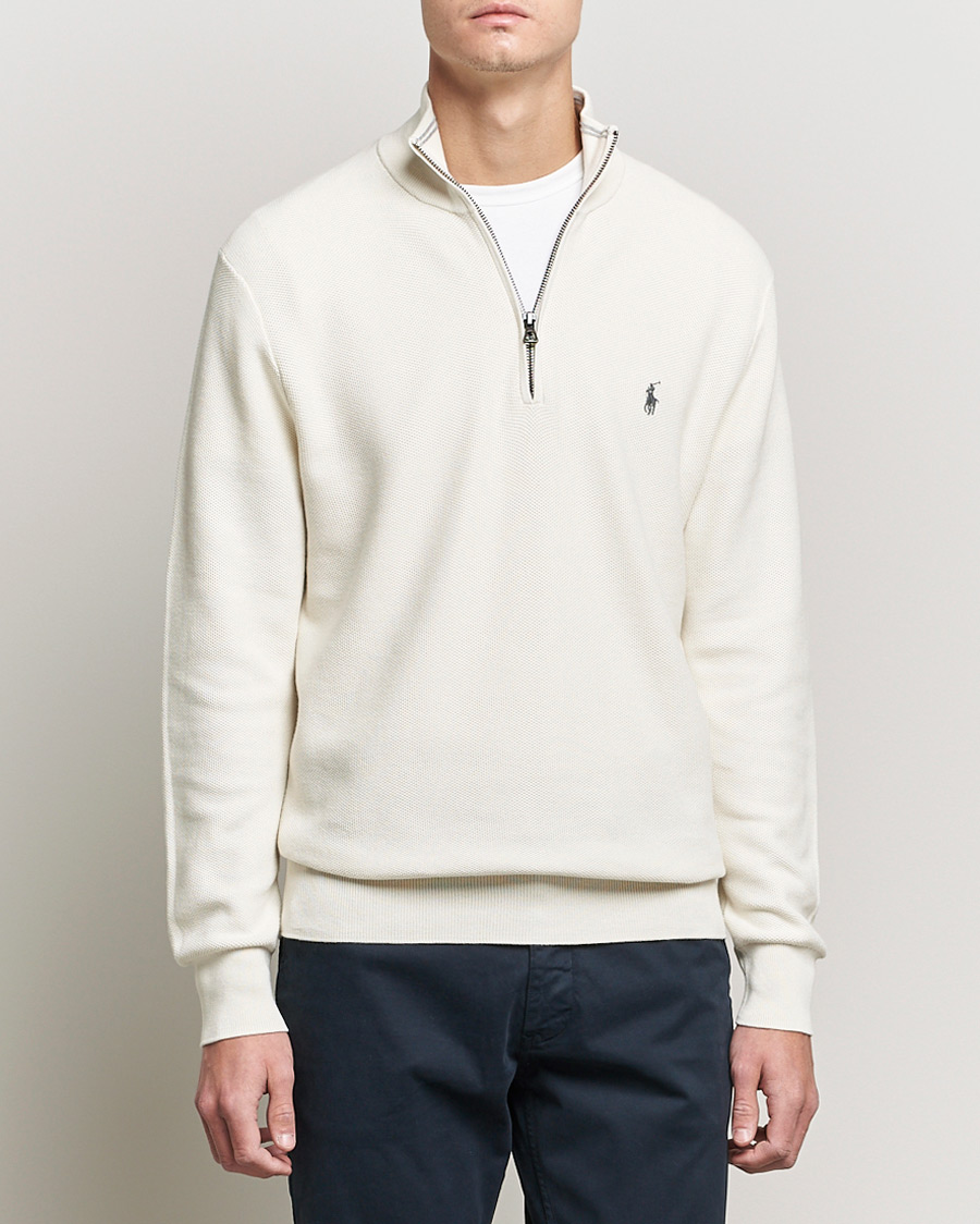 Heren | Truien | Polo Ralph Lauren | Textured Half-Zip Antique Creme