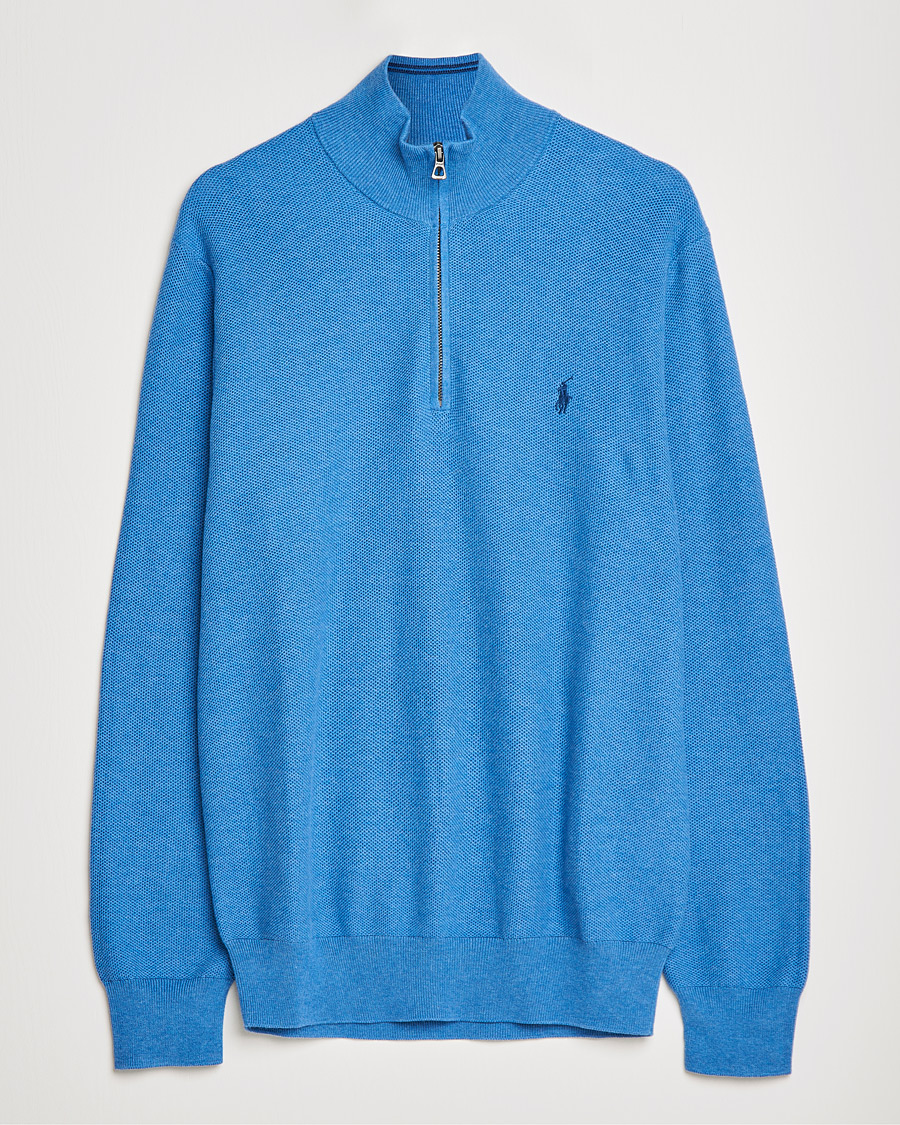 Heren | Truien | Polo Ralph Lauren | Textured Half-Zip Blue Heather