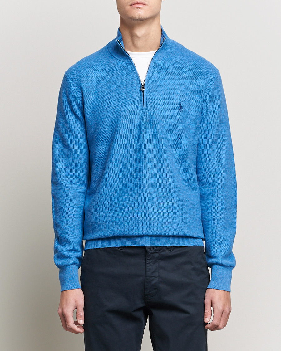 Heren | Truien | Polo Ralph Lauren | Textured Half-Zip Blue Heather