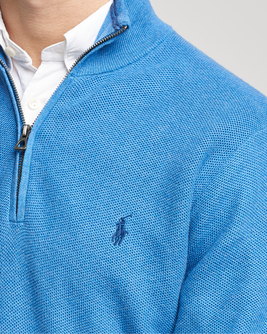 Heren | Truien | Polo Ralph Lauren | Textured Half-Zip Blue Heather
