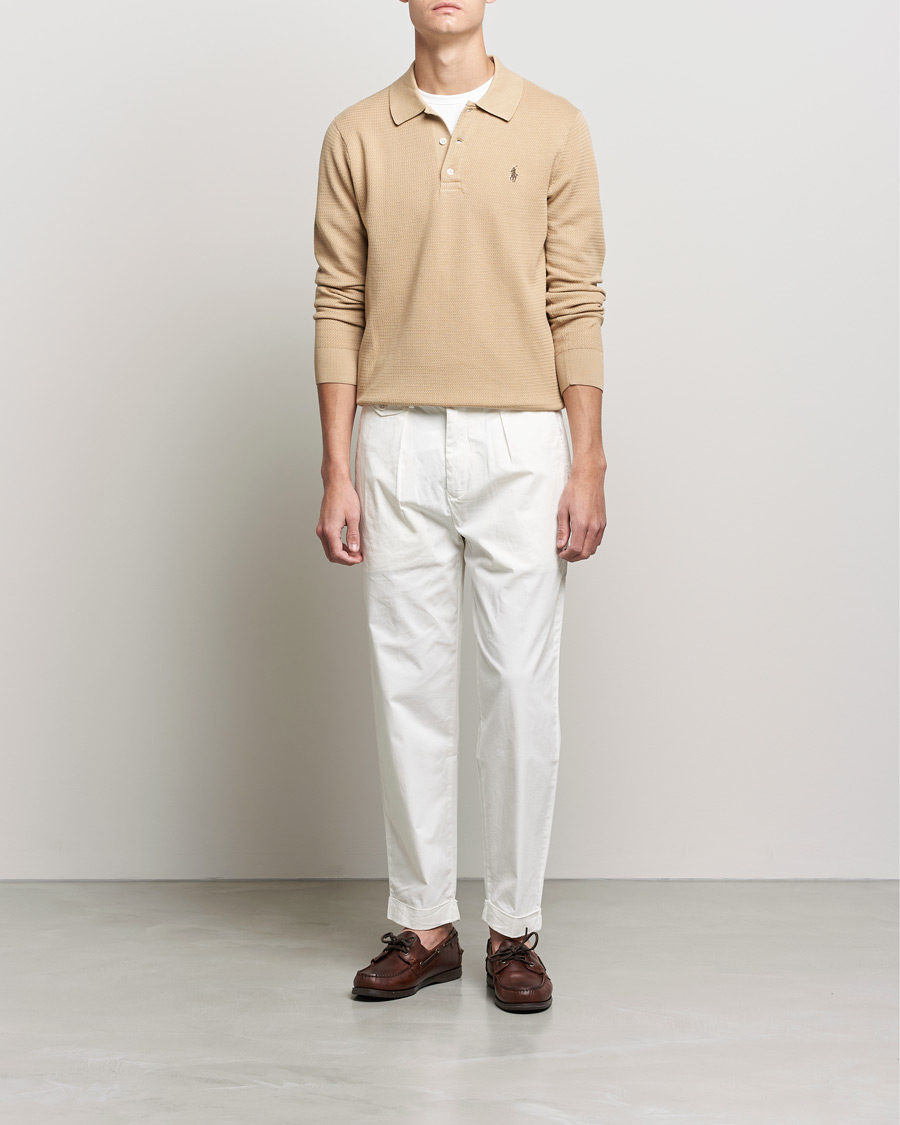 Heren | Truien | Polo Ralph Lauren | Textured Knitted Polo Vintage Khaki