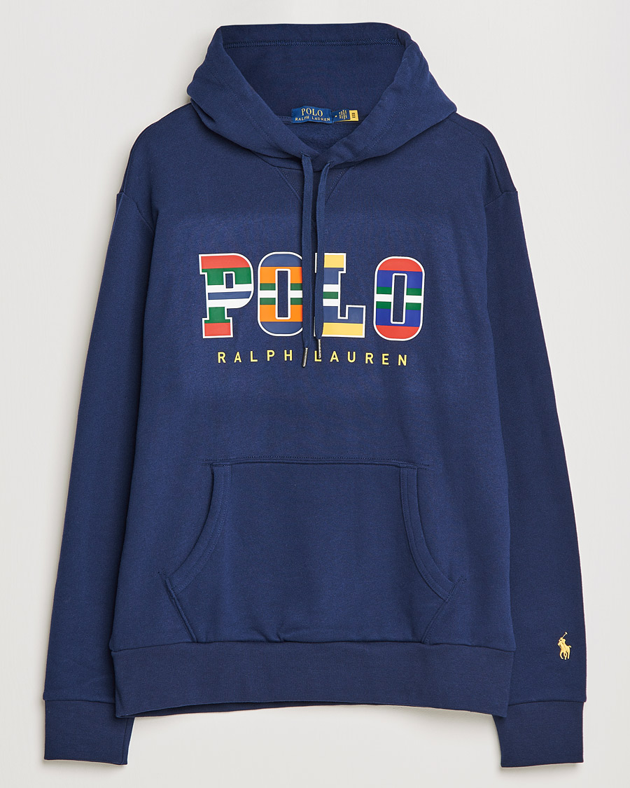 Heren | Truien | Polo Ralph Lauren | Fleece Retro Logo Hoodie Cruise Navy