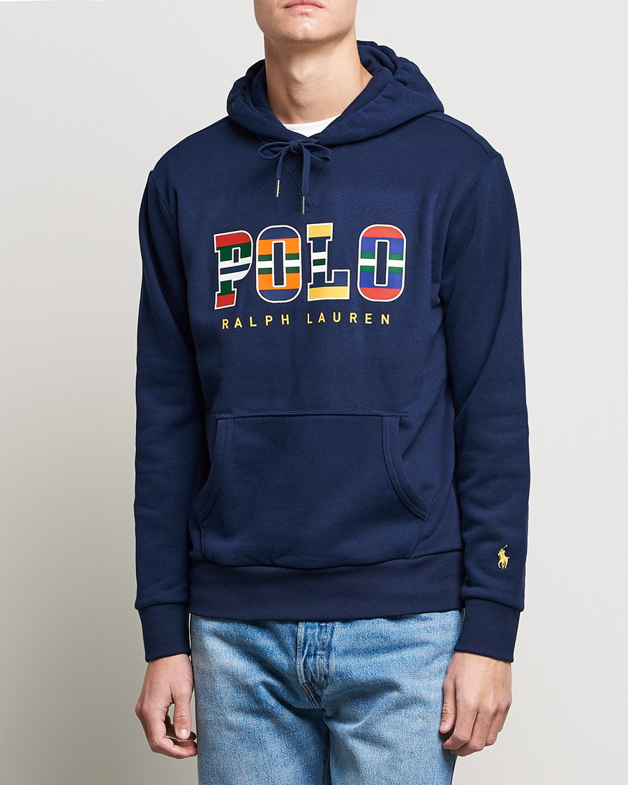Heren | Truien | Polo Ralph Lauren | Fleece Retro Logo Hoodie Cruise Navy