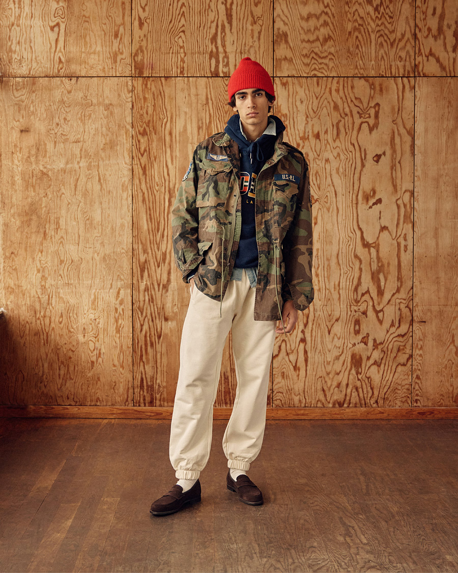 Heren | Truien | Polo Ralph Lauren | Fleece Retro Logo Hoodie Cruise Navy