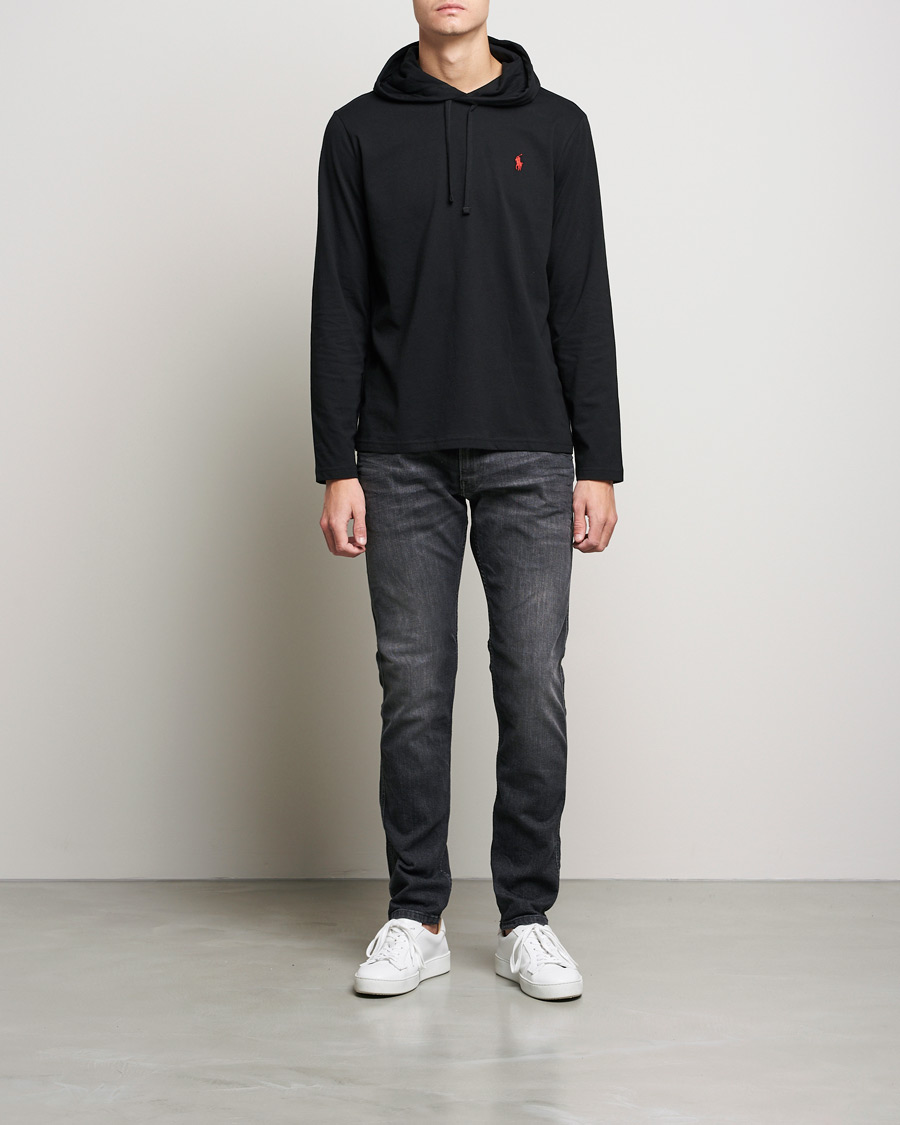 Heren | Truien | Polo Ralph Lauren | Long Sleeve Hooded T-Shirt Polo Black
