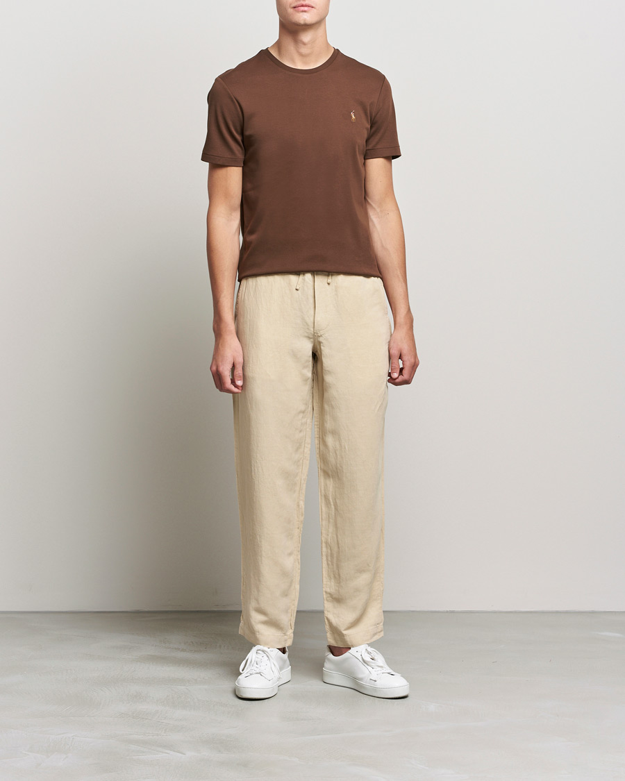 Heren | T-shirts | Polo Ralph Lauren | Luxury Pima Cotton Crew Neck Tee American Brown