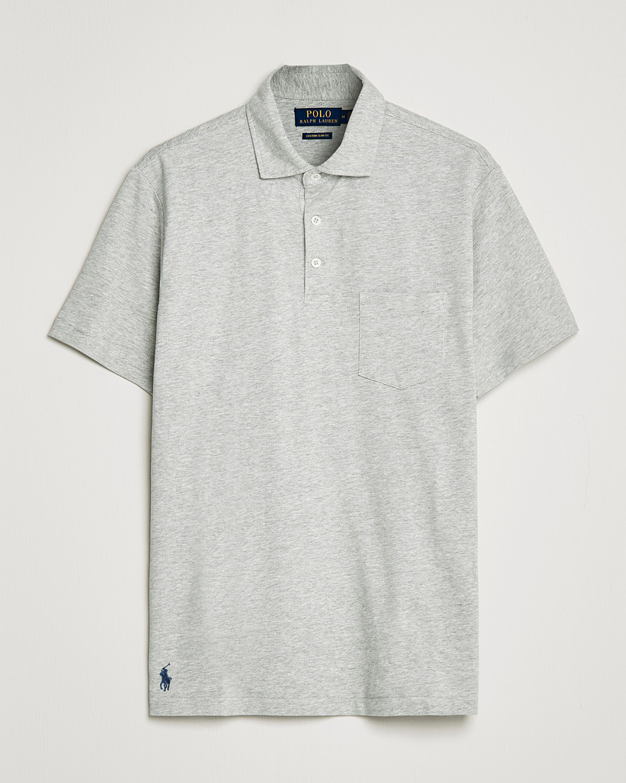 Heren | Polo's | Polo Ralph Lauren | Custom Slim Fit Cotton/Linen Polo Andover Heather