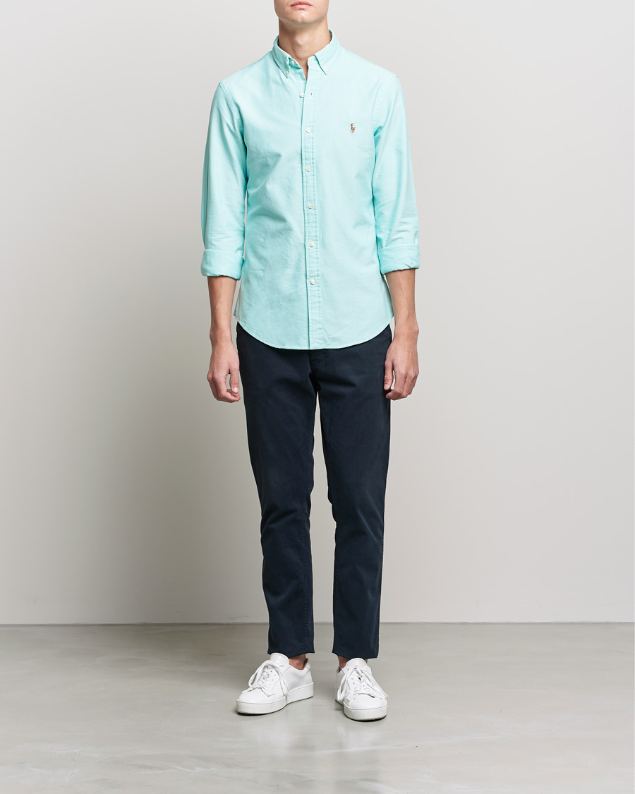 Heren | Overhemden | Polo Ralph Lauren | Slim Fit Oxford Button Down Shirt Sunset Green