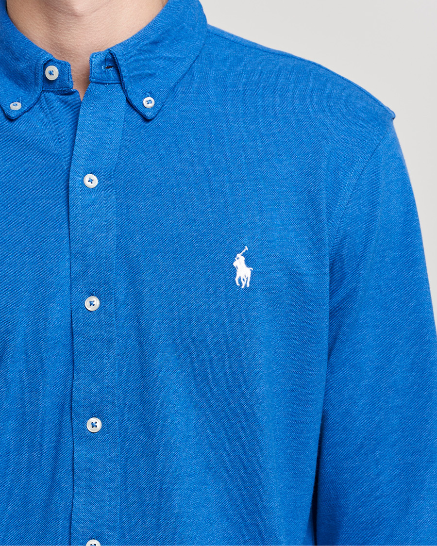 Heren | Overhemden | Polo Ralph Lauren | Featherweight Mesh Shirt Dockside Blue Heather