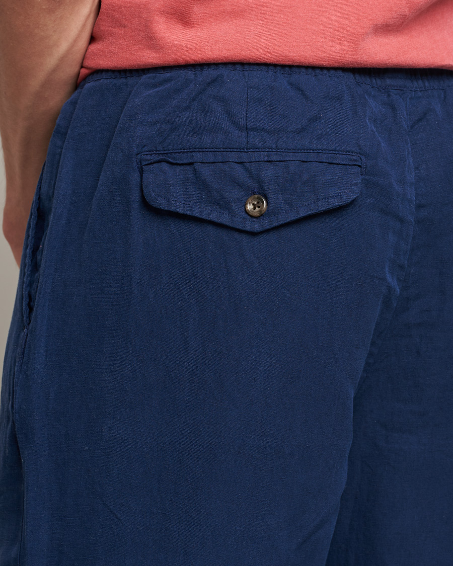 Heren | Broeken | Polo Ralph Lauren | Linen/Silk Drawstring Trousers Newport Navy