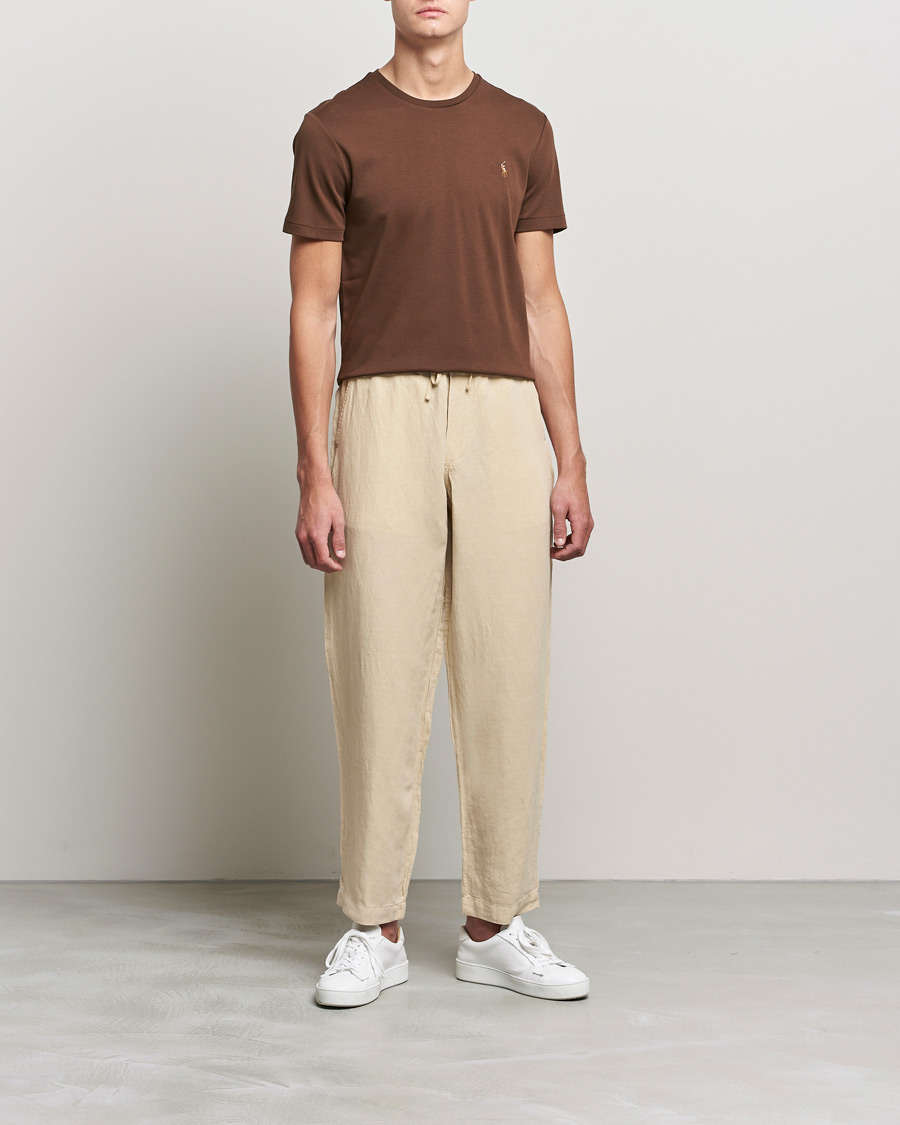 Heren | Broeken | Polo Ralph Lauren | Linen/Silk Drawstring Trousers Tallow Cream