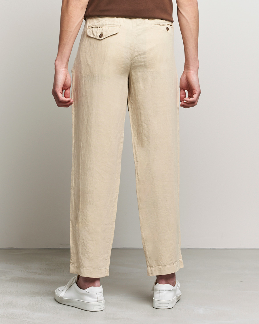 Heren | Broeken | Polo Ralph Lauren | Linen/Silk Drawstring Trousers Tallow Cream