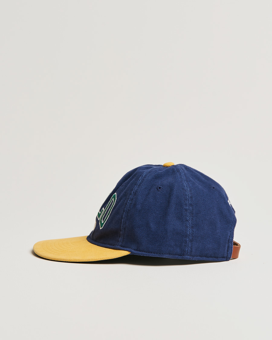 Heren | Polo Ralph Lauren Retro Cotton/Twill Cap Newport Navy/Gold | Polo Ralph Lauren | Retro Cotton/Twill Cap Newport Navy/Gold