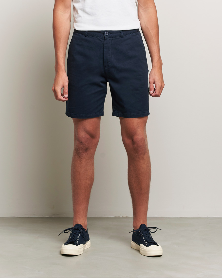 Heren | Korte broek | A Day's March | Erie Cotton Chino Shorts Navy