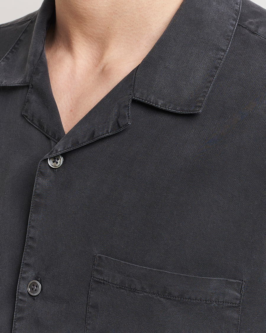 Heren | Overhemden | A Day's March | Yamu Lyocell Shirt Off Black