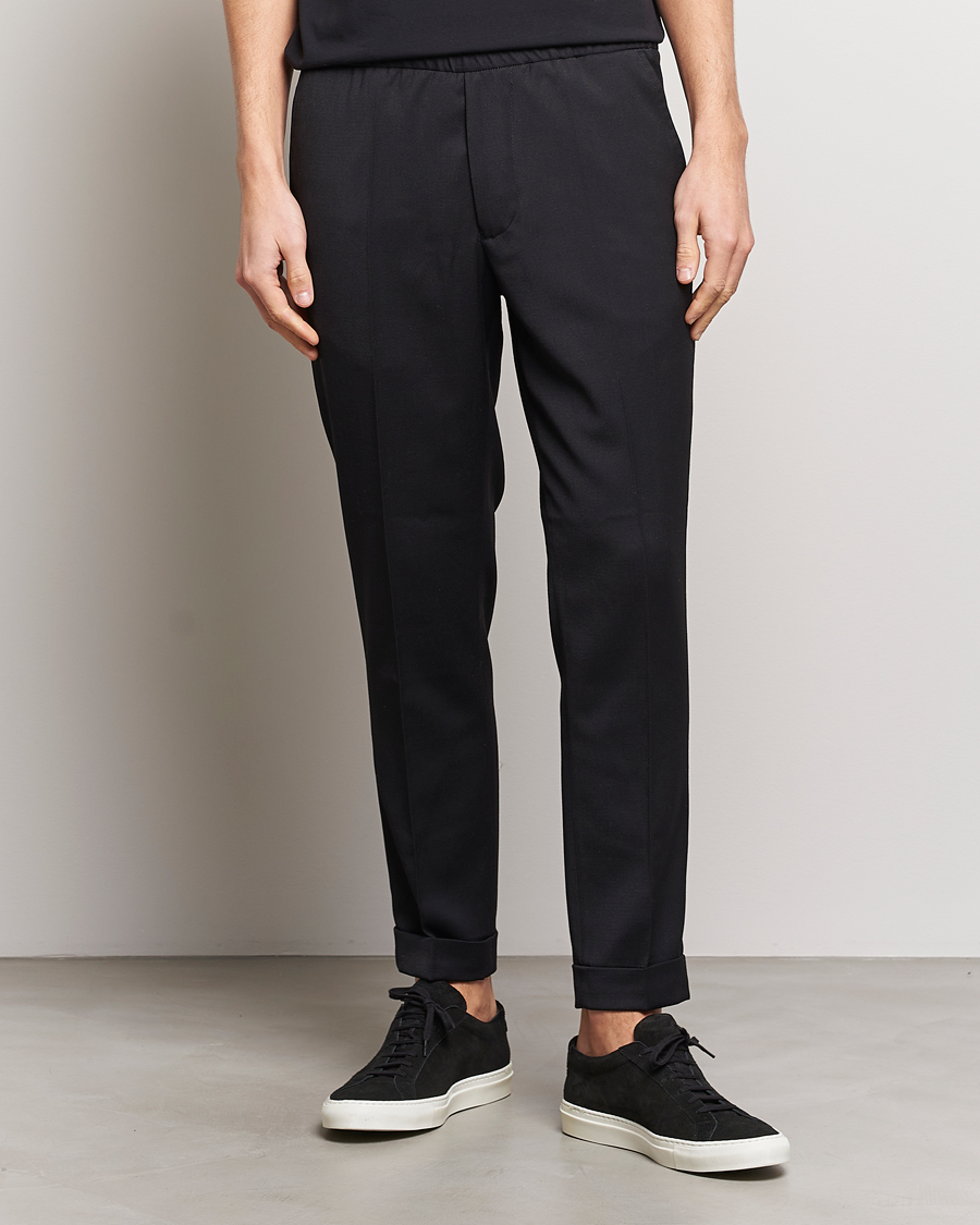 Heren | Business & Beyond | Filippa K | Terry Cropped Trousers Black