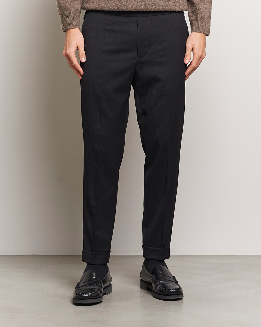 Heren | Broeken | Filippa K | Terry Cropped Trousers Black