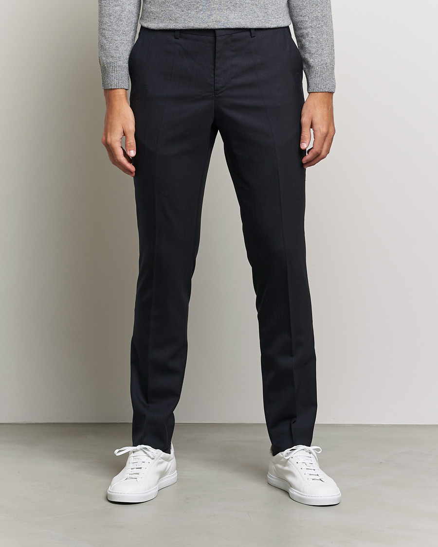 Heren | Pakbroeken | Filippa K | Liam Cool Wool Slacks Dark Navy