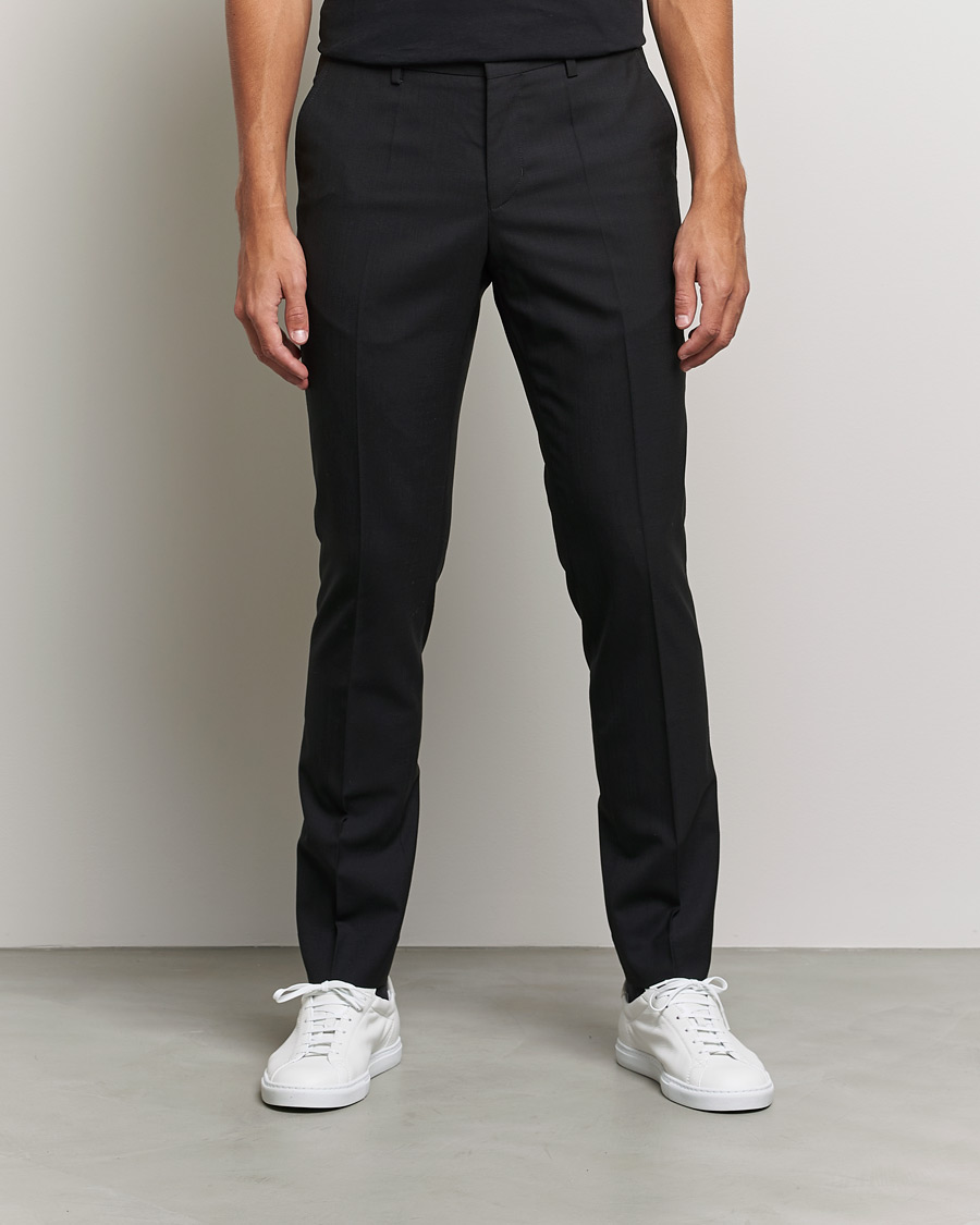 Heren | Broeken | Filippa K | Liam Cool Wool Slacks Black