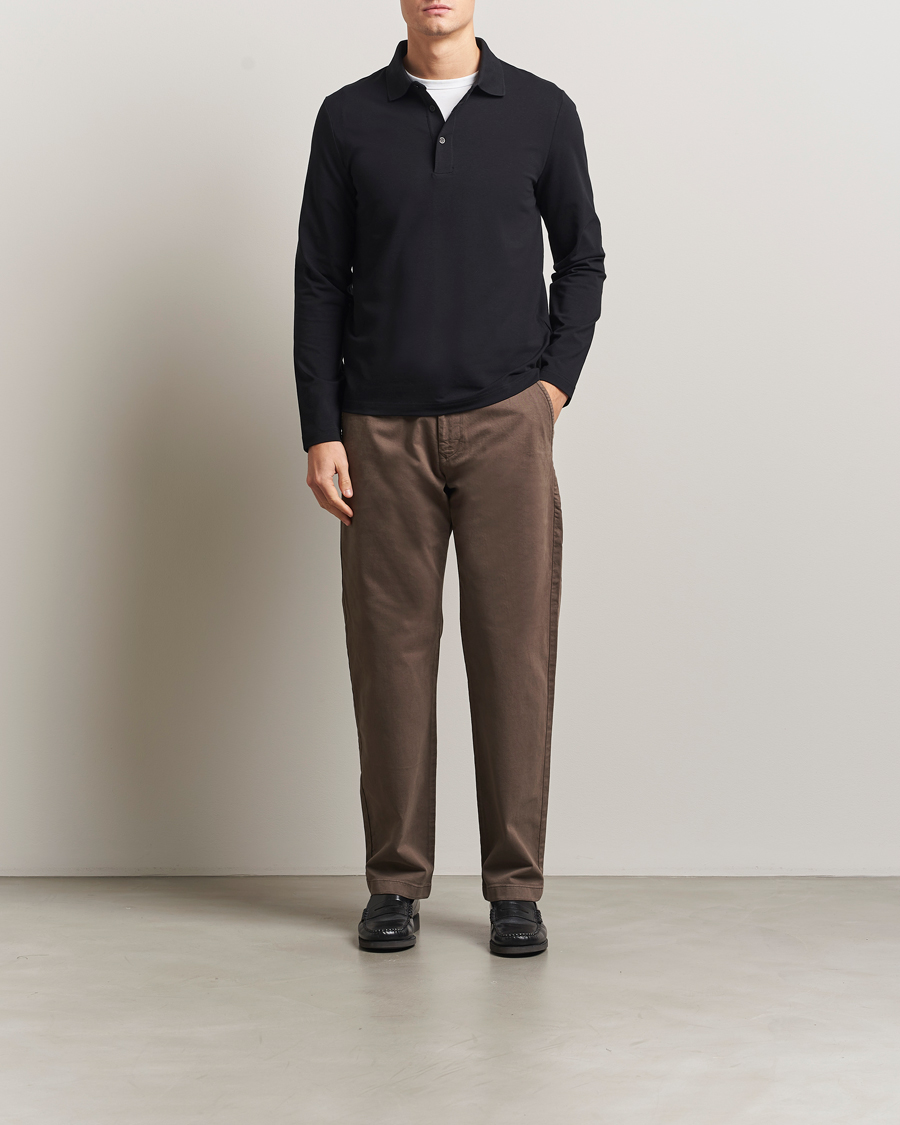 Heren | Polo's | Filippa K | Luke Lycra Poloshirt Black