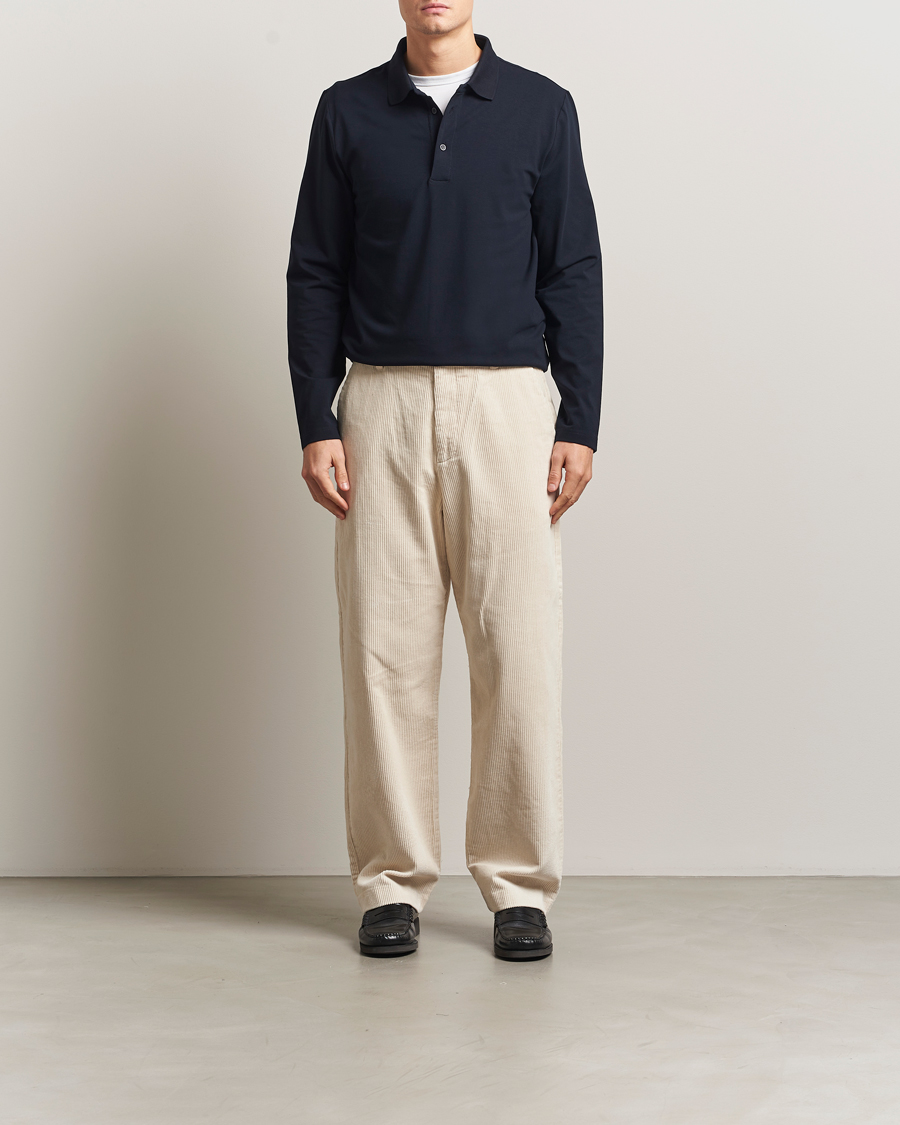 Heren | Polo's | Filippa K | Luke Lycra Poloshirt Navy
