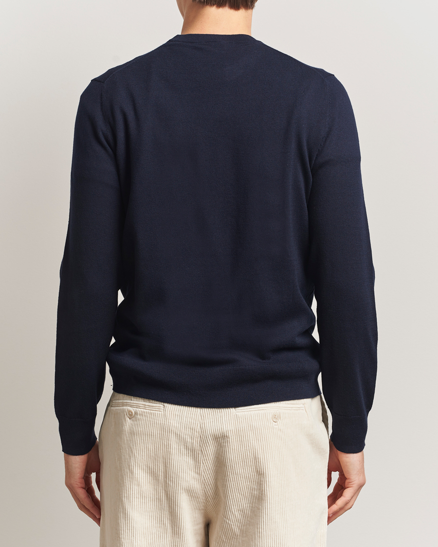 Heren | Truien | Filippa K | Cotton Merino Basic Sweater Navy