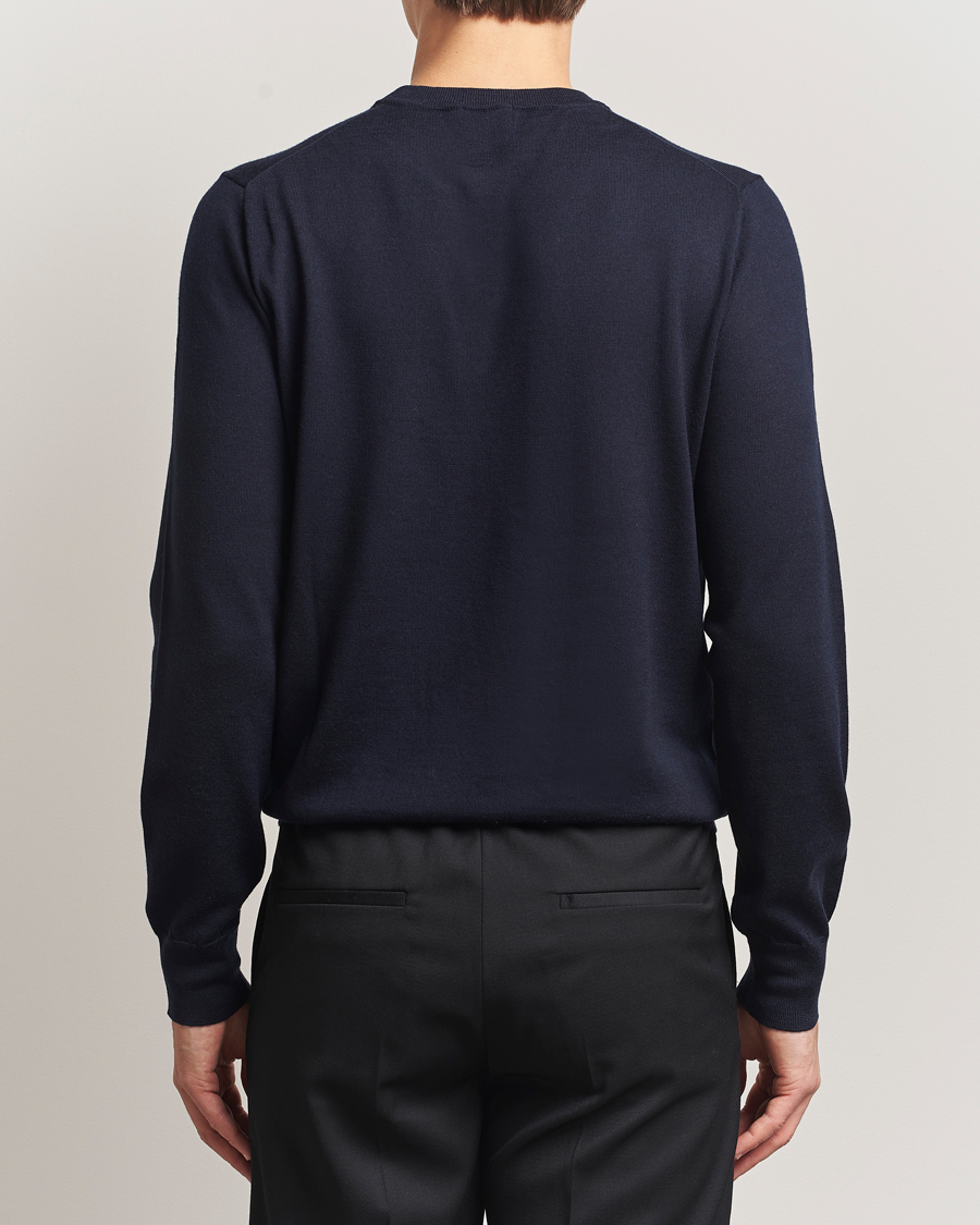 Heren | Truien | Filippa K | Merino Round Neck Sweater Navy