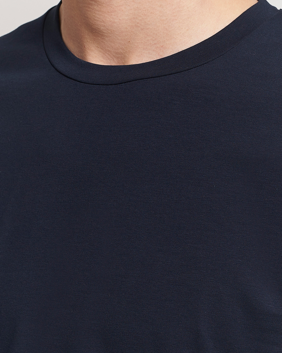 Heren | T-shirts | Filippa K | Soft Lycra Tee Navy