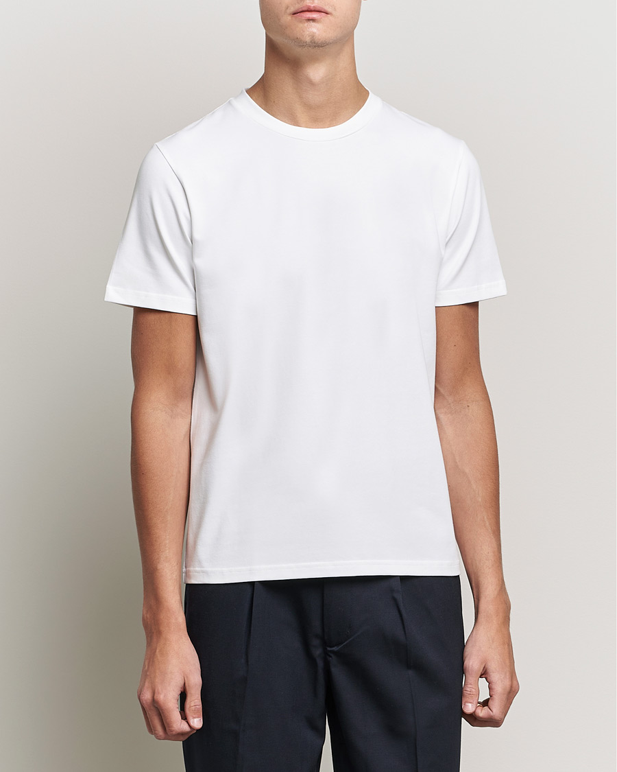 Heren | Witte T-shirts | Filippa K | Soft Lycra Tee White