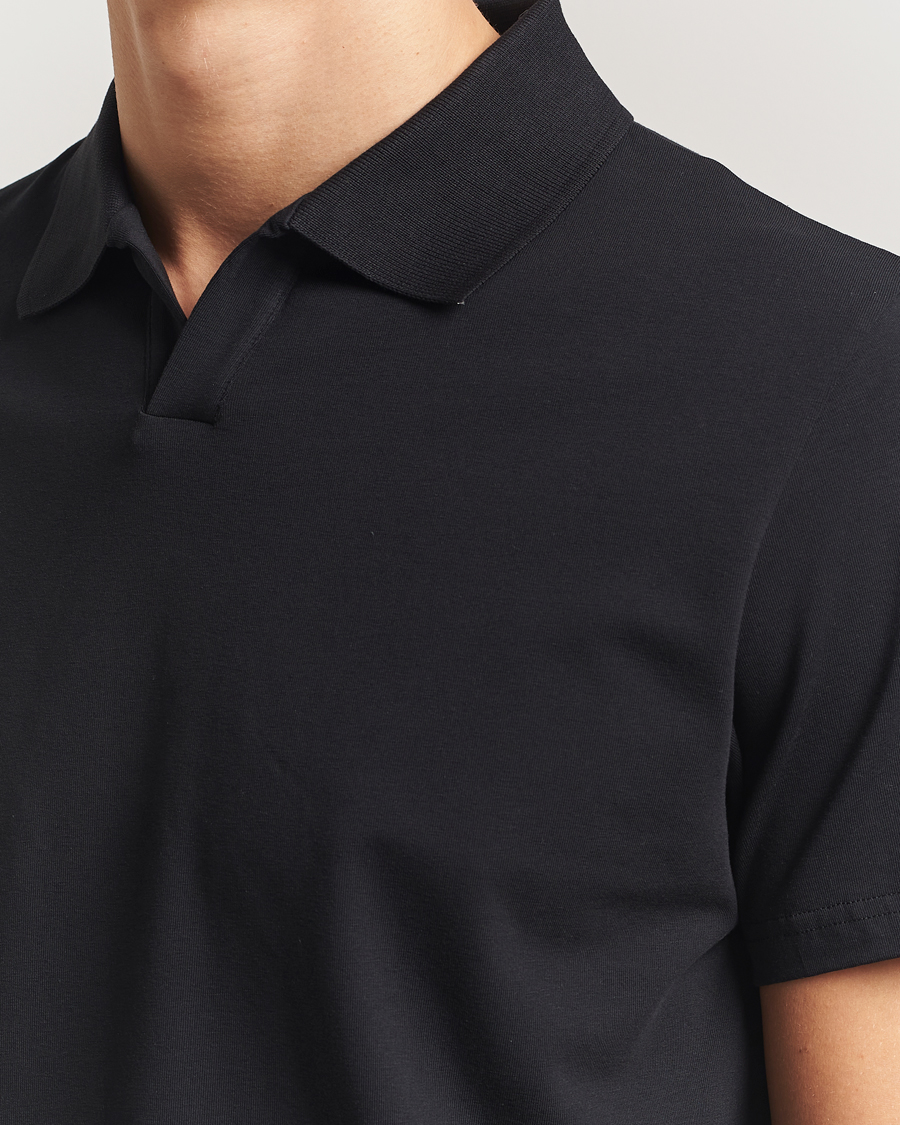Heren | Polo's | Filippa K | Soft Lycra Polo Tee Black