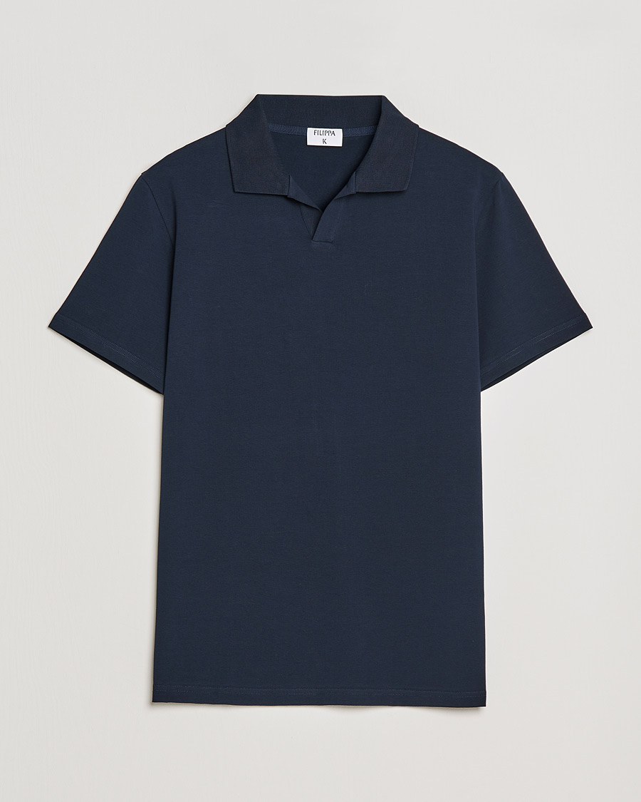 Heren | Polo's | Filippa K | Soft Lycra Polo Tee Navy