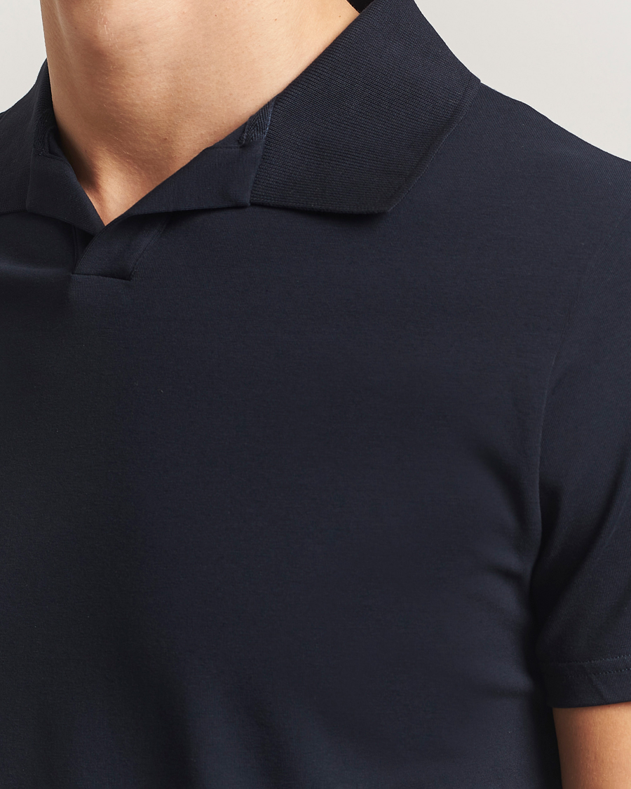 Heren | Polo's | Filippa K | Soft Lycra Polo Tee Navy