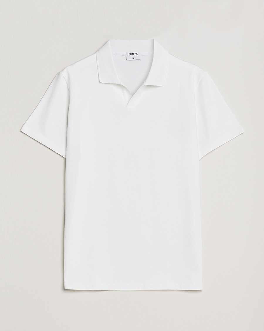 Heren | Polo's | Filippa K | Soft Lycra Polo Tee White