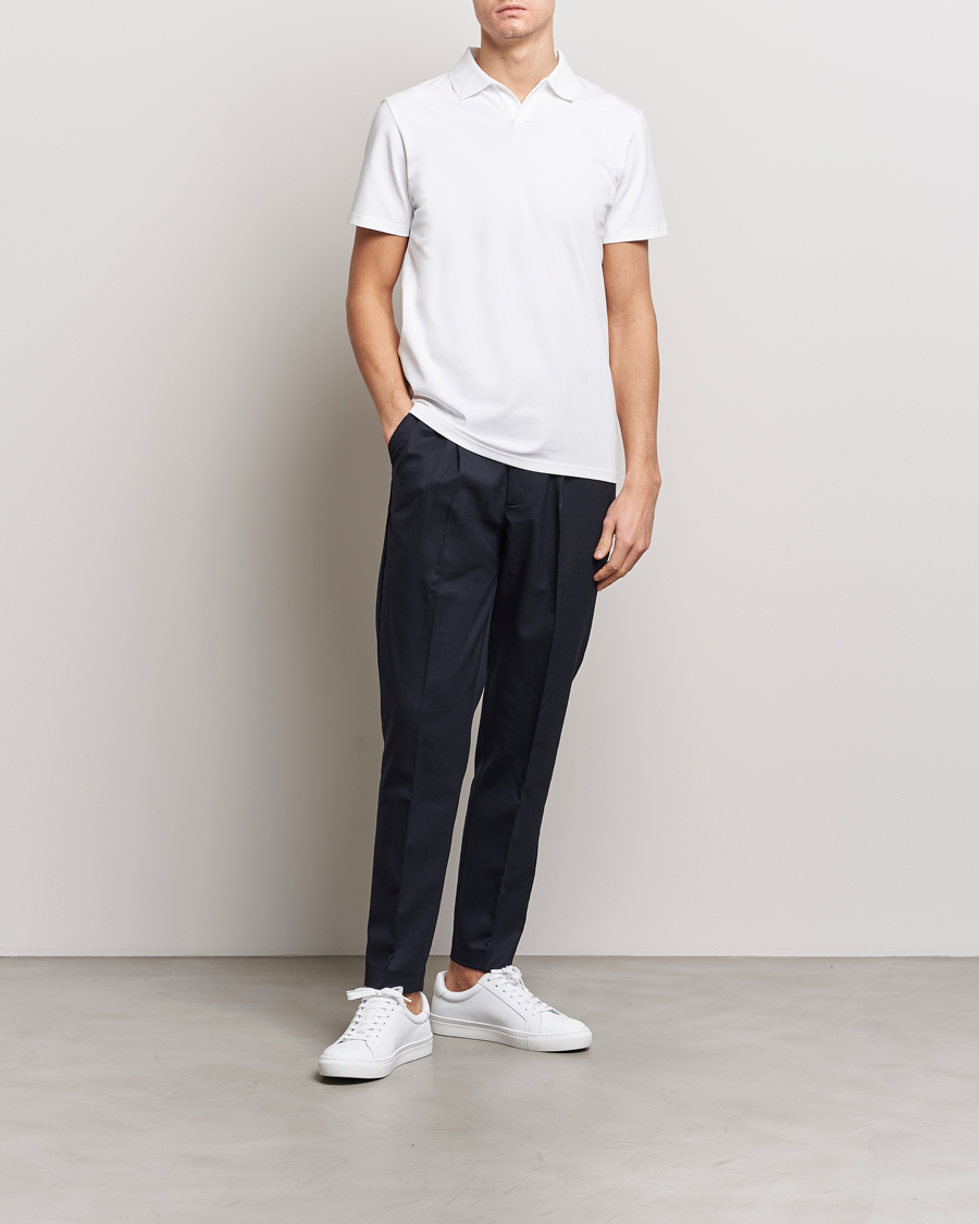 Heren | Polo's | Filippa K | Soft Lycra Polo Tee White
