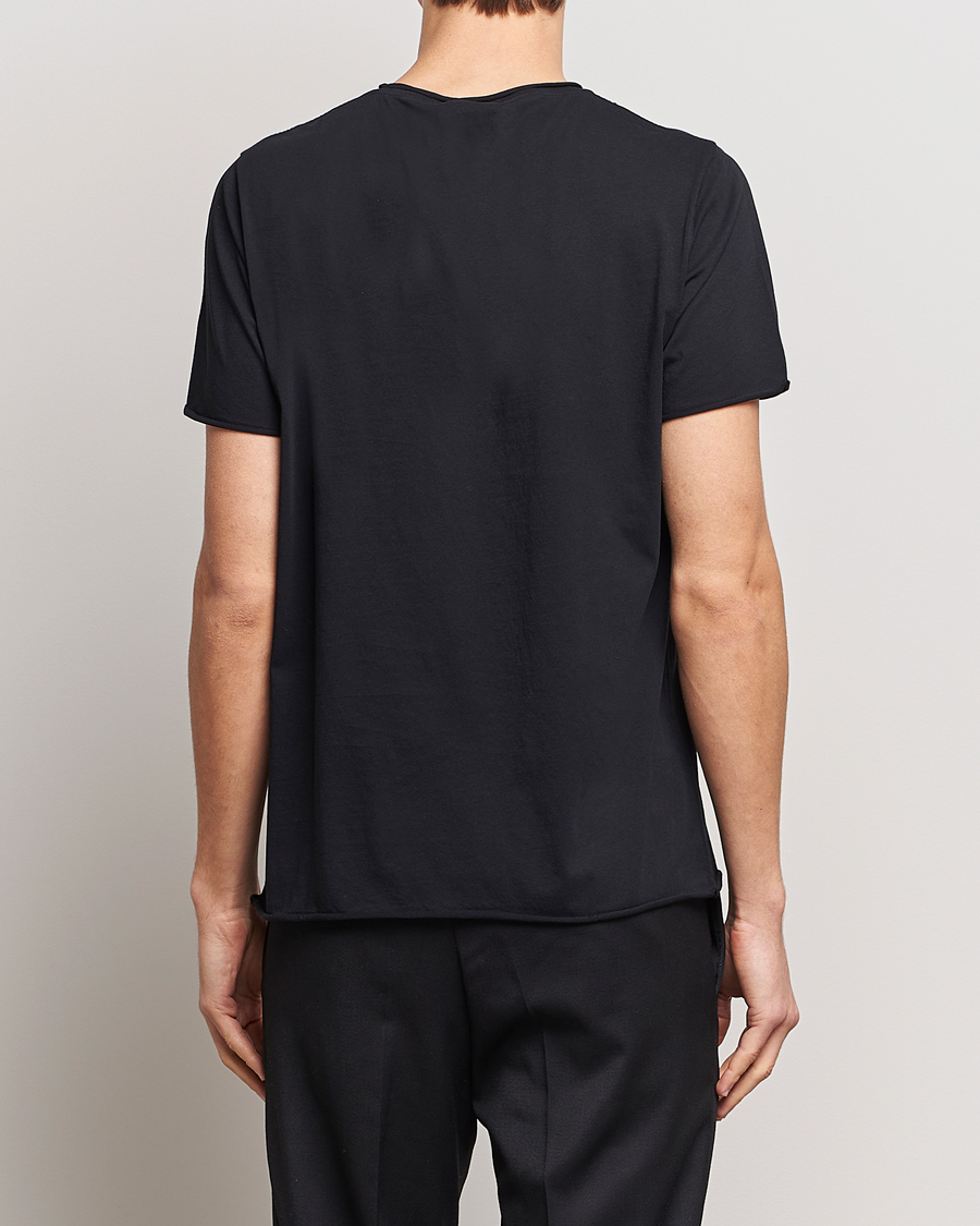 Heren | T-shirts | Filippa K | Roll Neck Crew Neck Tee Black