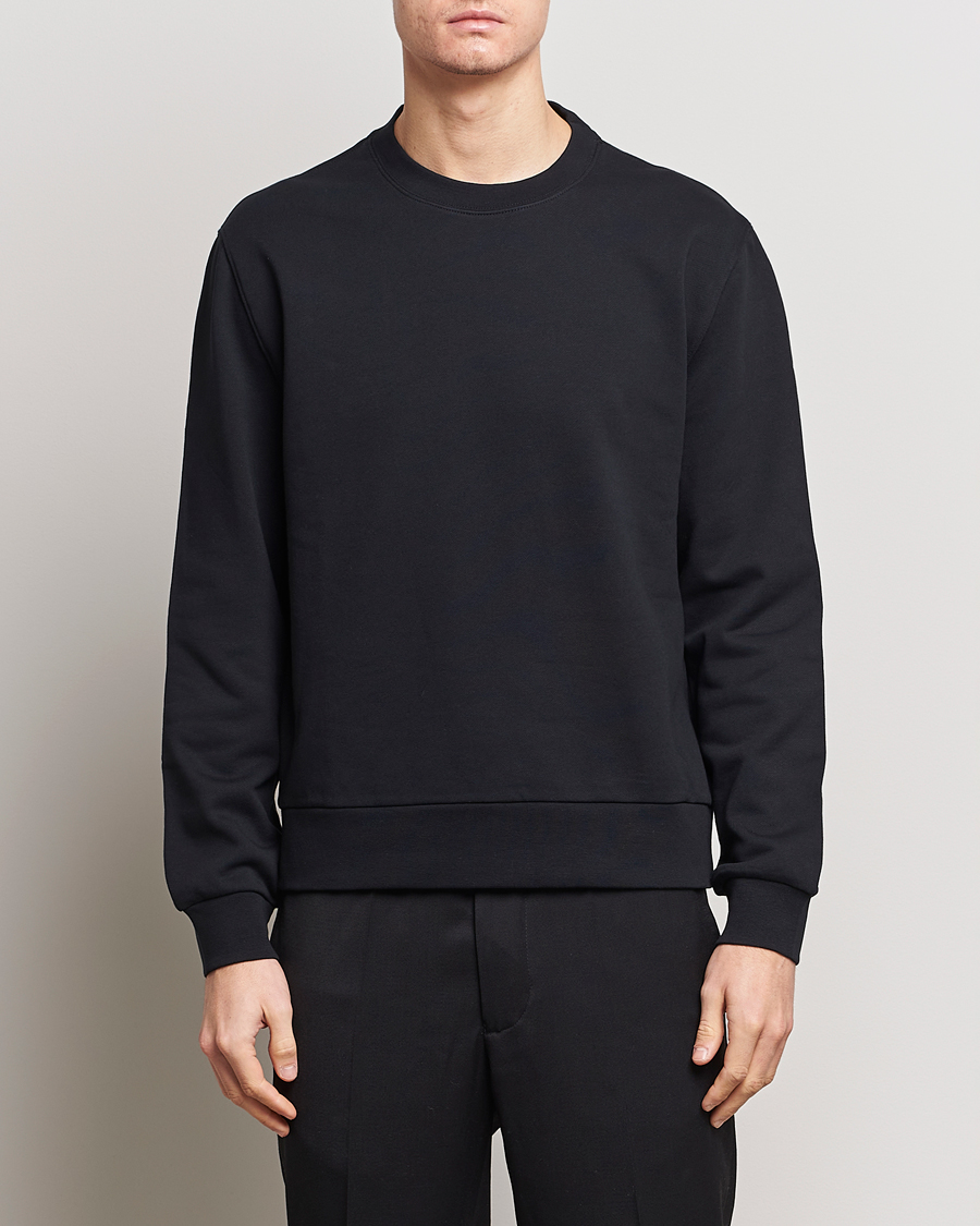 Heren | Sweatshirts | Filippa K | Gustaf Cotton Sweatshirt Black