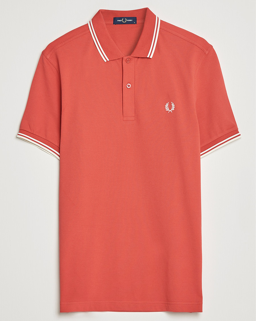 Heren | Polo's | Fred Perry | Twin Tip Polo Washed Red