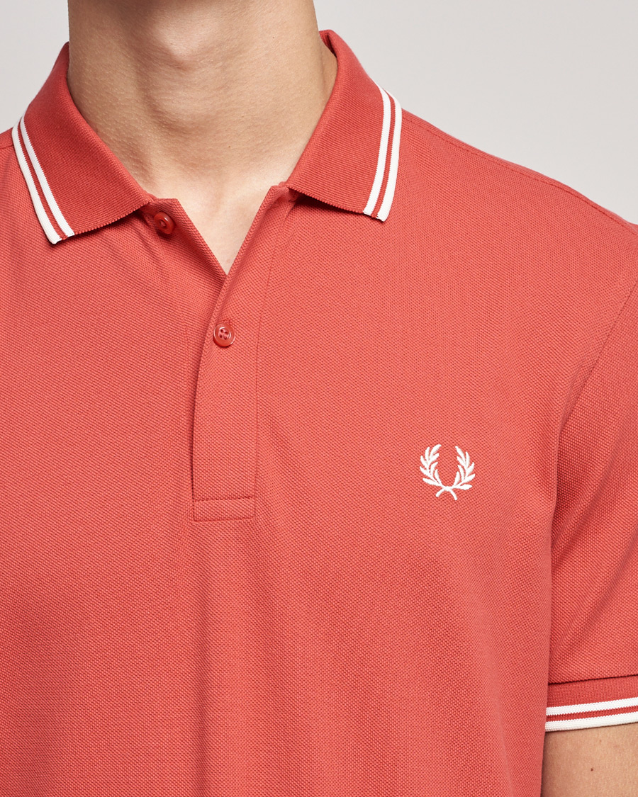 Heren | Polo's | Fred Perry | Twin Tip Polo Washed Red