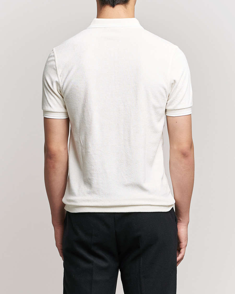 Heren | Polo's | Fred Perry | Towelling Zip Neck Polo Ecru