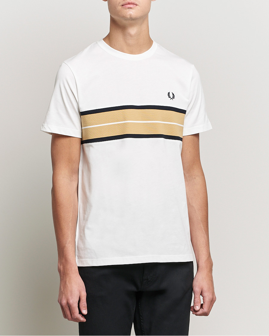 Heren | T-shirts | Fred Perry | Tram Line Pannel Tee Snow White